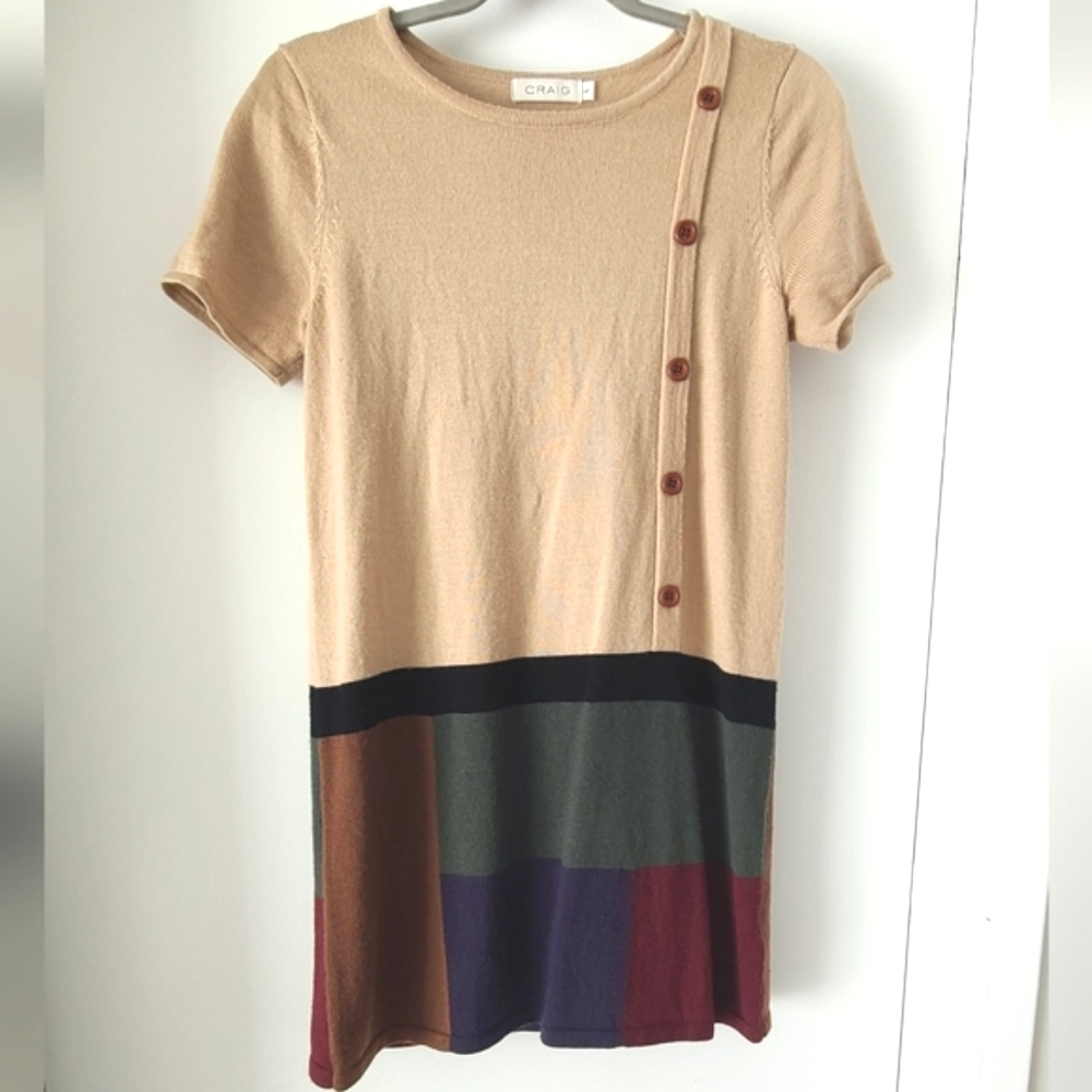 Craig Knit Colorblock Unique Dress